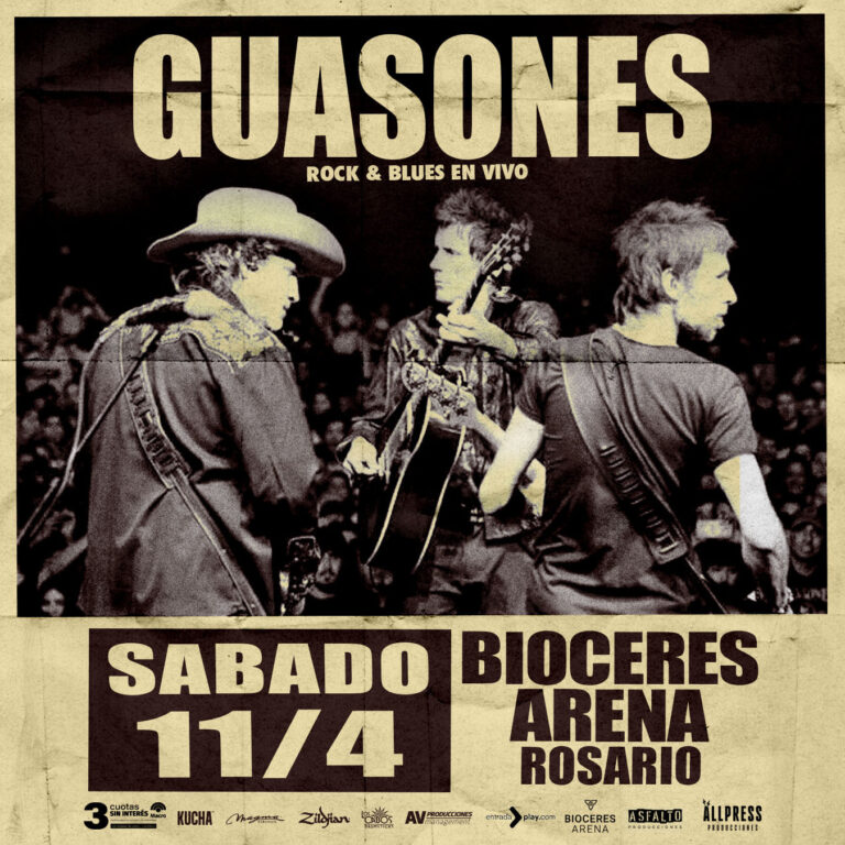 Guasones llega a Rosario: todo listo para una noche de rock en el Bioceres Arena